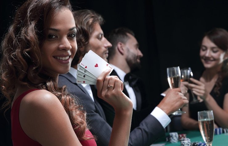 Antarmuka taruhan Infinite Blackjack dengan pemilihan chip
